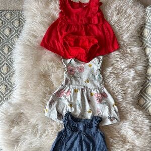 Red, Blue and Flower Onesies, Carters Just One You, Newborn